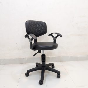 পাকিস্তানি টুল চেয়ার হাতাসহ -  কালো কালার